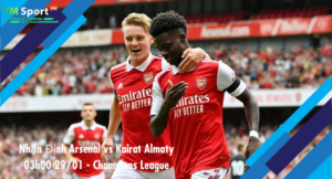Đội hình dự kiến trước trận Arsenal vs Kairat Almaty